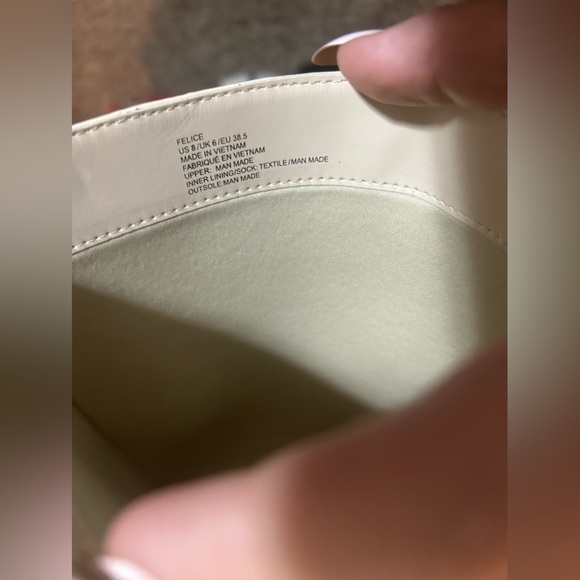 Barely used Just fab Bone color tall black rubber bottom boots- size 8 - Picture 10 of 16